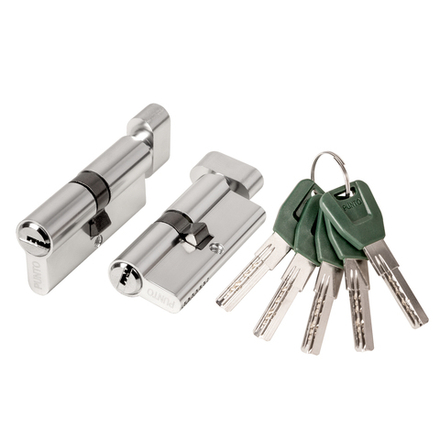 Цилиндровый механизм (A202/80) A2002Knob80(40+10+30) с вертушкой SN никель