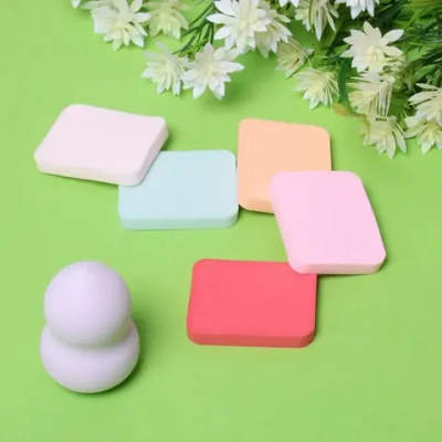 Спонж капля и 5 спонжиков тонких для макияжа и контуринга «Beauty-Puff», цвет микс, 8,5*5*7✦