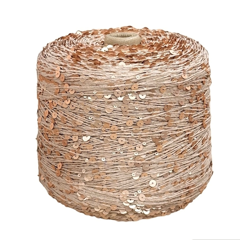 GlamShaine  100% хлопок пайетка 3 и 6 мм, 280 м