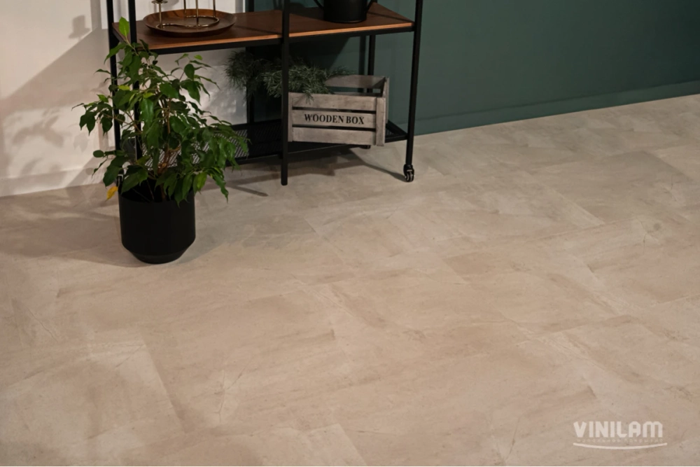 Кварц-винил WPC Vinilam Ceramo Stone 8 мм Бетон Белый 2.65 м2