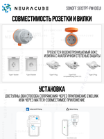 Уличная WiFi (Matter) Розетка S61STPF-PM-O(EU)