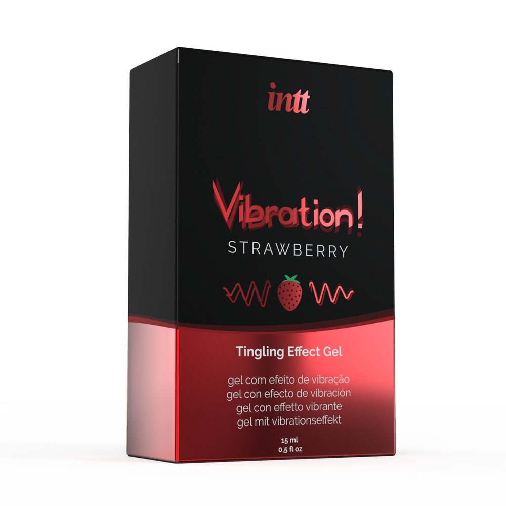 Жидкий интимный гель с эффектом вибрации Intt Strawberry, 15мл