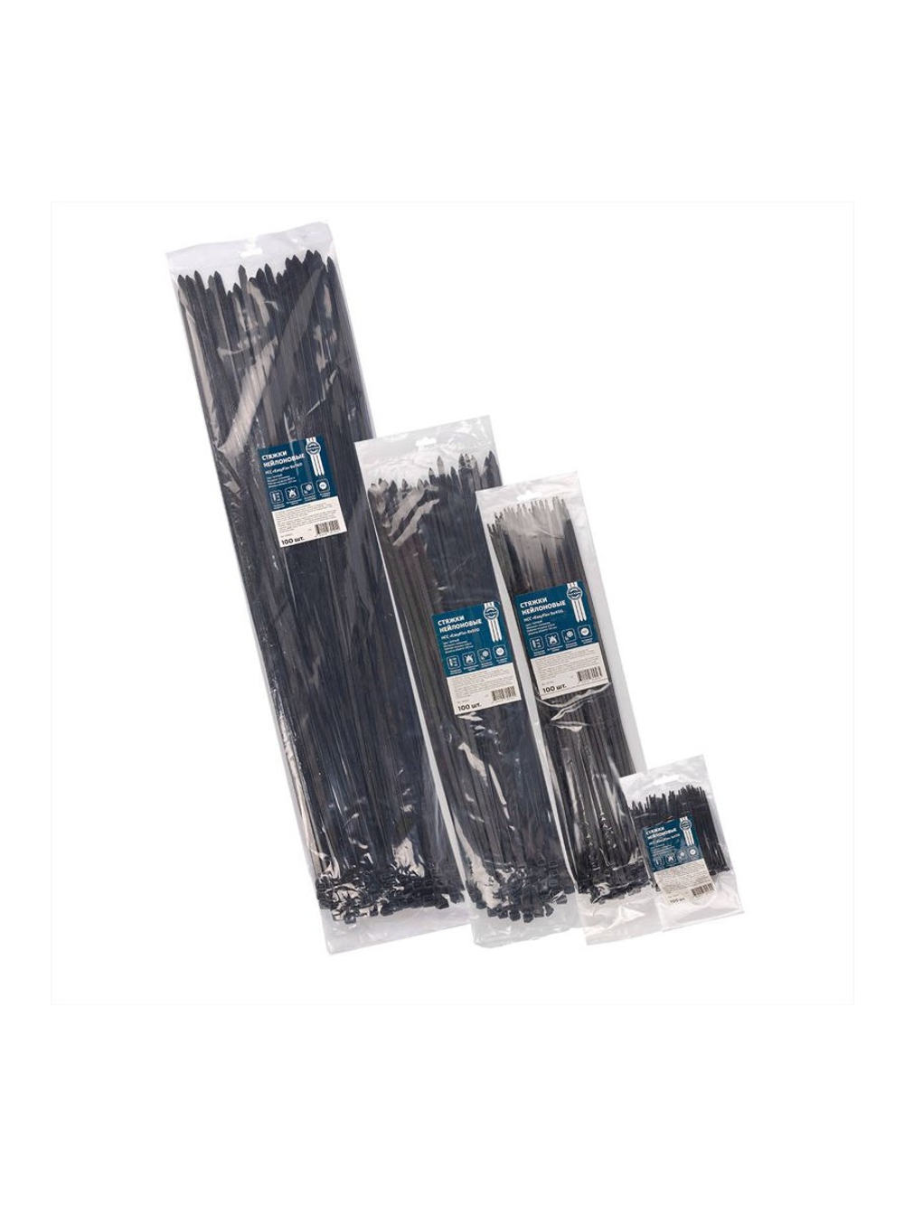 Хомут нейлоновый НСС "EasyFix" 3х200 черн. (уп.100шт) Fortisflex 84813