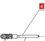 Запчасть №4 для FD301R. Боек в сборе (4.1, 4.2, 4.3)