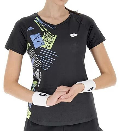 Женская теннисная футболка Lotto Tech и D5 Tee - all black