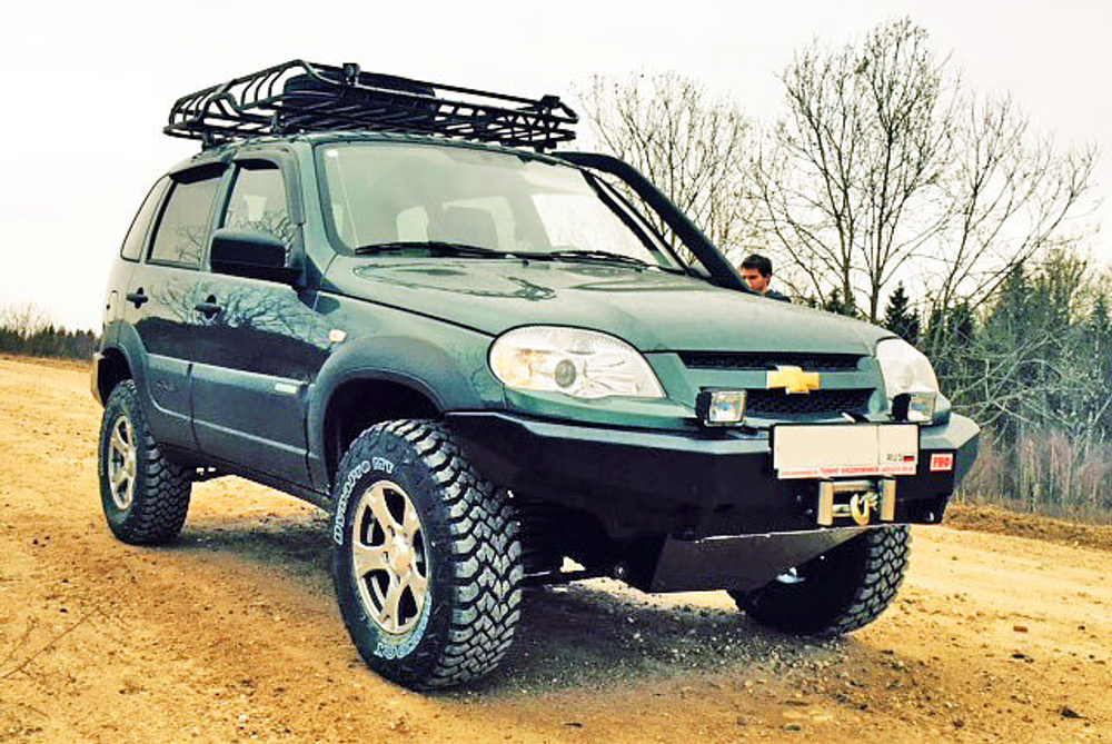 Бампер силовой передний Chevrolet Niva без защитной дуги РИФ