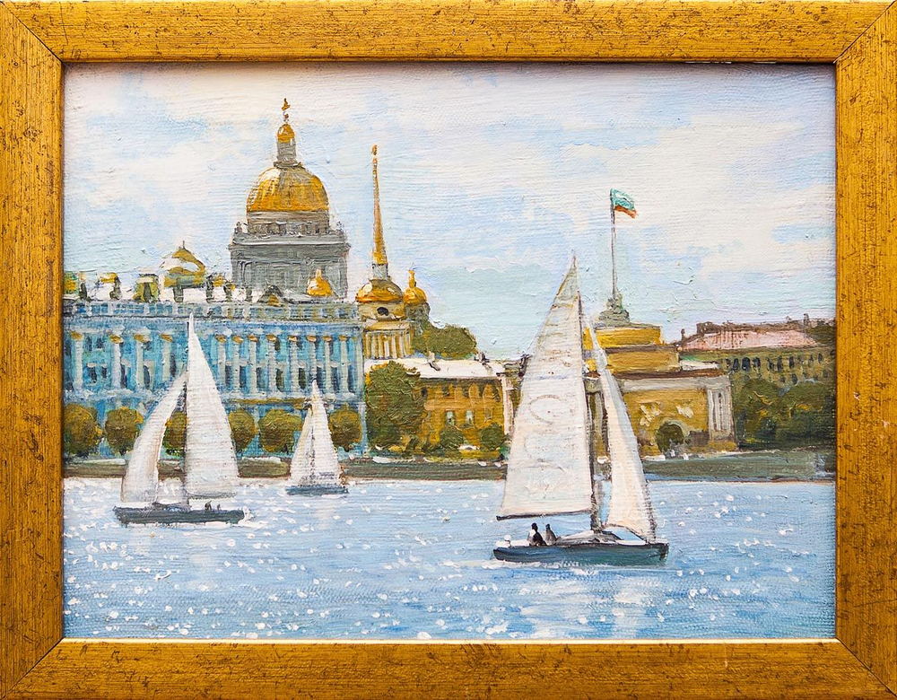 Картина маслом "Солнечный день" Воробьев