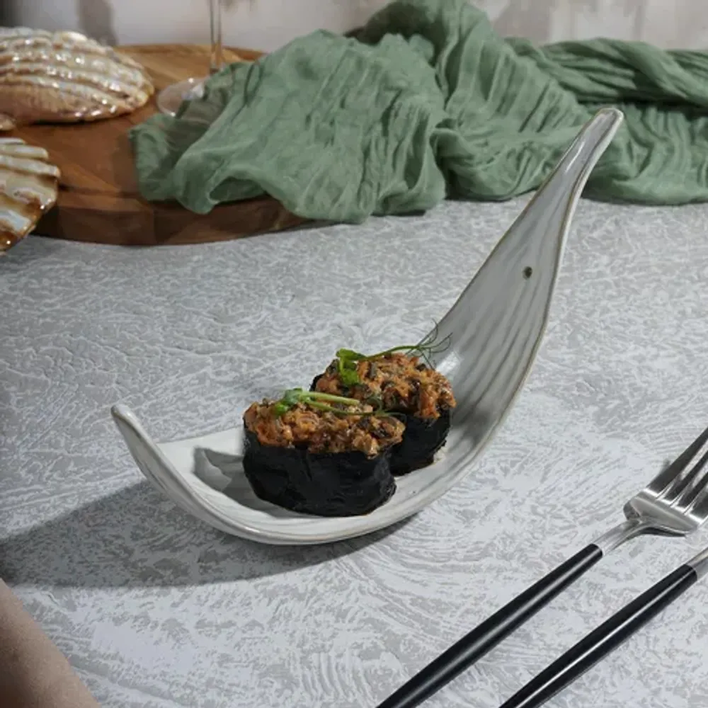 Блюдо для подачи 22*7,5 см h13 см для закусок Gray Leaf Frutti di Mare P.L. [1]
