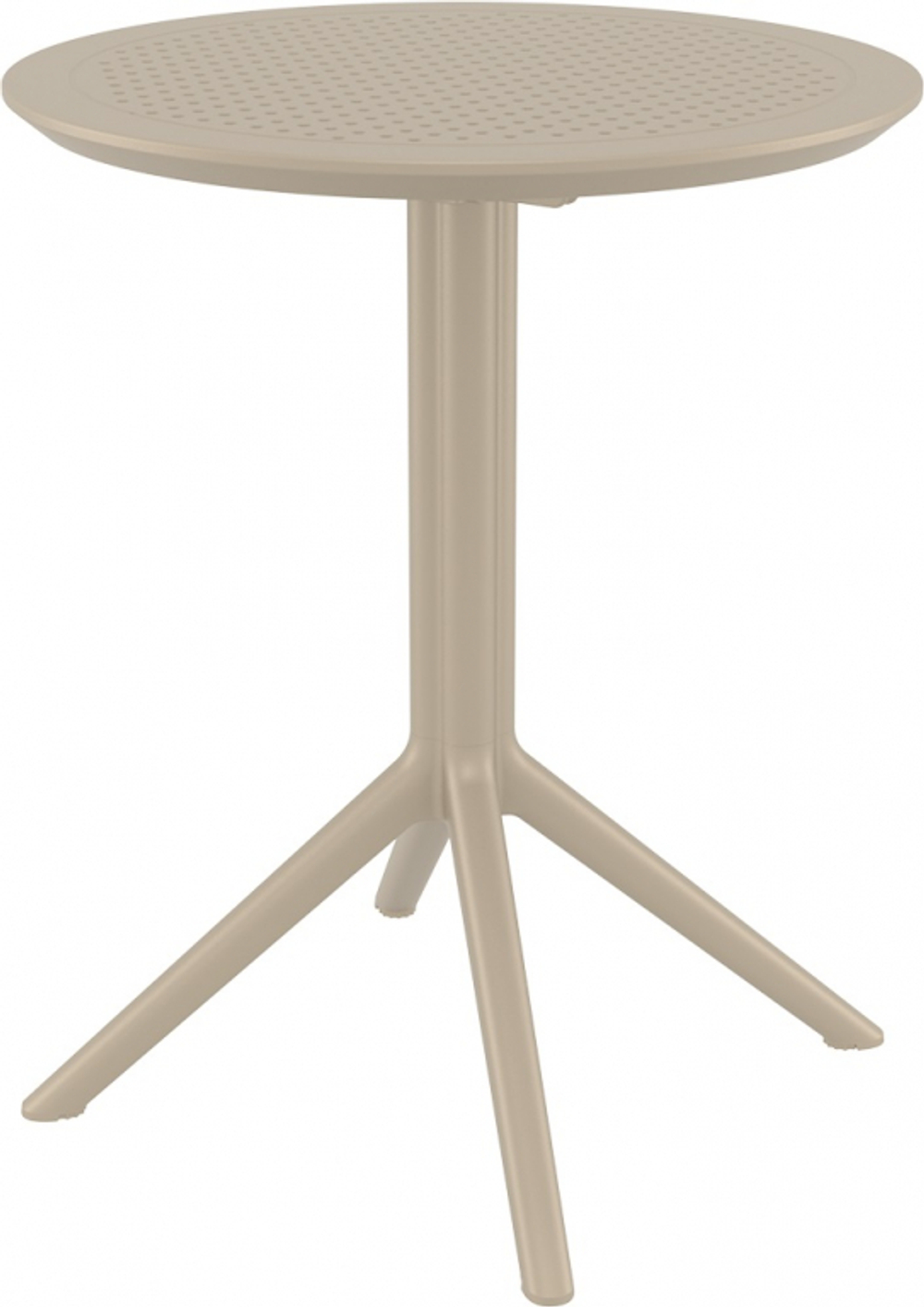 Стол пластиковый складной Siesta Contract Sky Folding Table Ø60, бежевый