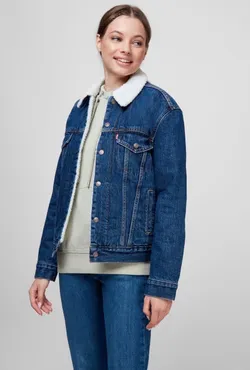 Куртка джинсовая утепленная женская LEVI'S EX-BF SHERPA TRUCKER
