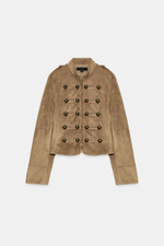 КУРТКА ИЗ ИСКУССТВЕННОЙ ЗАМШИ С ЗАСТЕЖКАМИ ТОГГЛ — ZARA