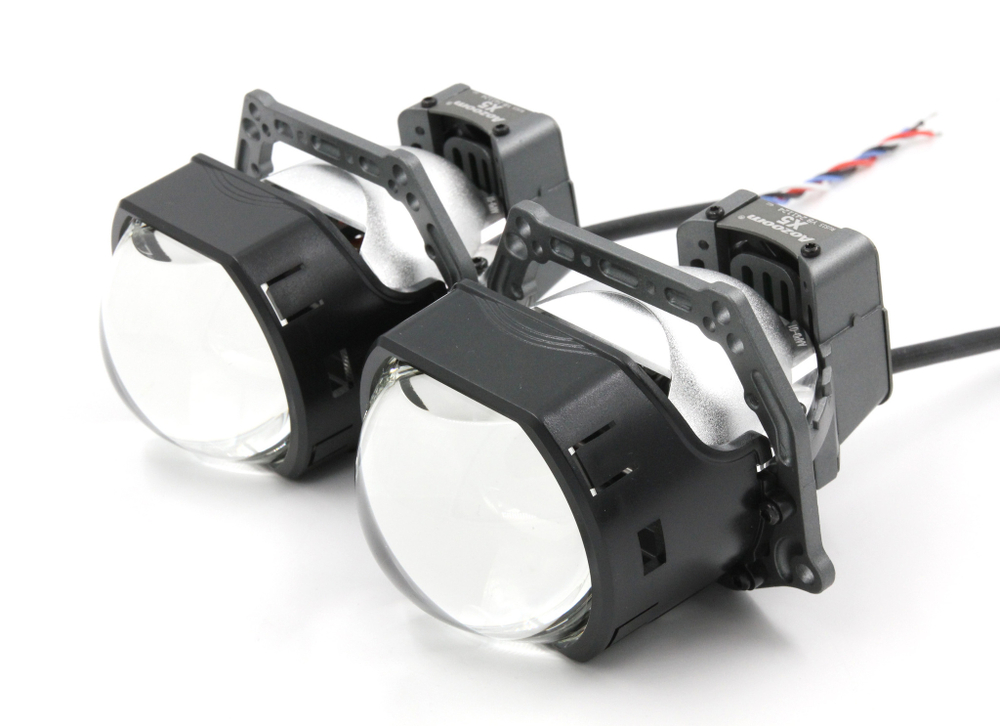 Билед модули Aozoom X5 (прямоугольные) 3.0 дюйма, 2 чипа, 5500K, 12V, 58W/66W крепление 3R (комплект, 2шт)