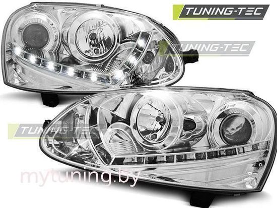Фары передние CHROME для VW GOLF 5 03-08