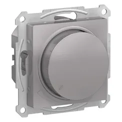 Светорегулятор поворотно-нажимной, 315 Вт Systeme Electric AtlasDesign Алюминий ATN000334