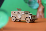 Броневик Unit Car от UNIWOOD - Деревянный конструктор, сборная модель, 3D пазл