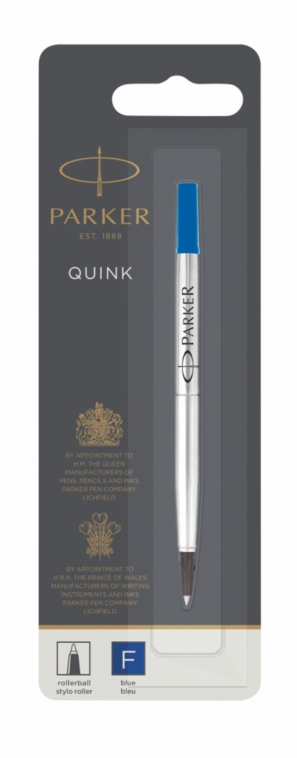 Стержень для ручки-роллера Parker Refill Roller Ball в блистере, размер: F , цвет: Blue