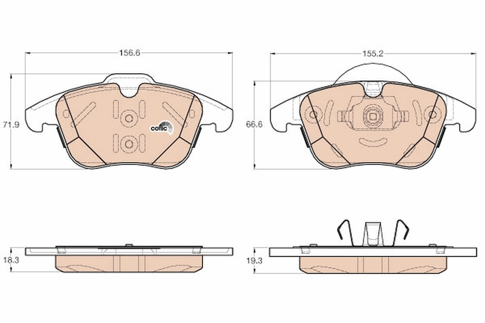 TRW - GDB1960-TRW - Brake Pad Set, disc brake