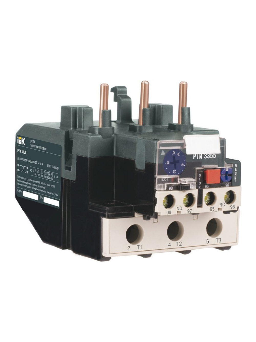 Реле тепл. РТИ 3355 30-40А KARAT IEK DRT30-0030-0040