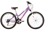 Велосипед NOVATRACK 24" JENNY PRO сталь 12'', фиолетовый, 18 скор.TY21/TS-38/TZ500/SG-6S, V-brake