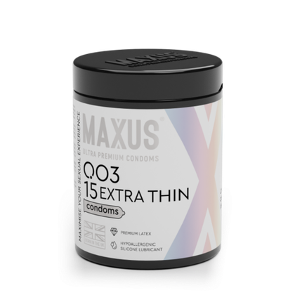 Презервативы MAXUS 003 №15 с железным кейсом, экстремально тонкие X-Edition, 15 шт