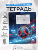 Тетрадь школьная "Boy's world.Football" А5 12л кл 98% (Funguru)