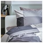 Комплект постельного белья IKEA BRUNKRISSLA (БРУНКРИСЛА), Двуспальный, Черно-серый, 240x220, 50x80 см