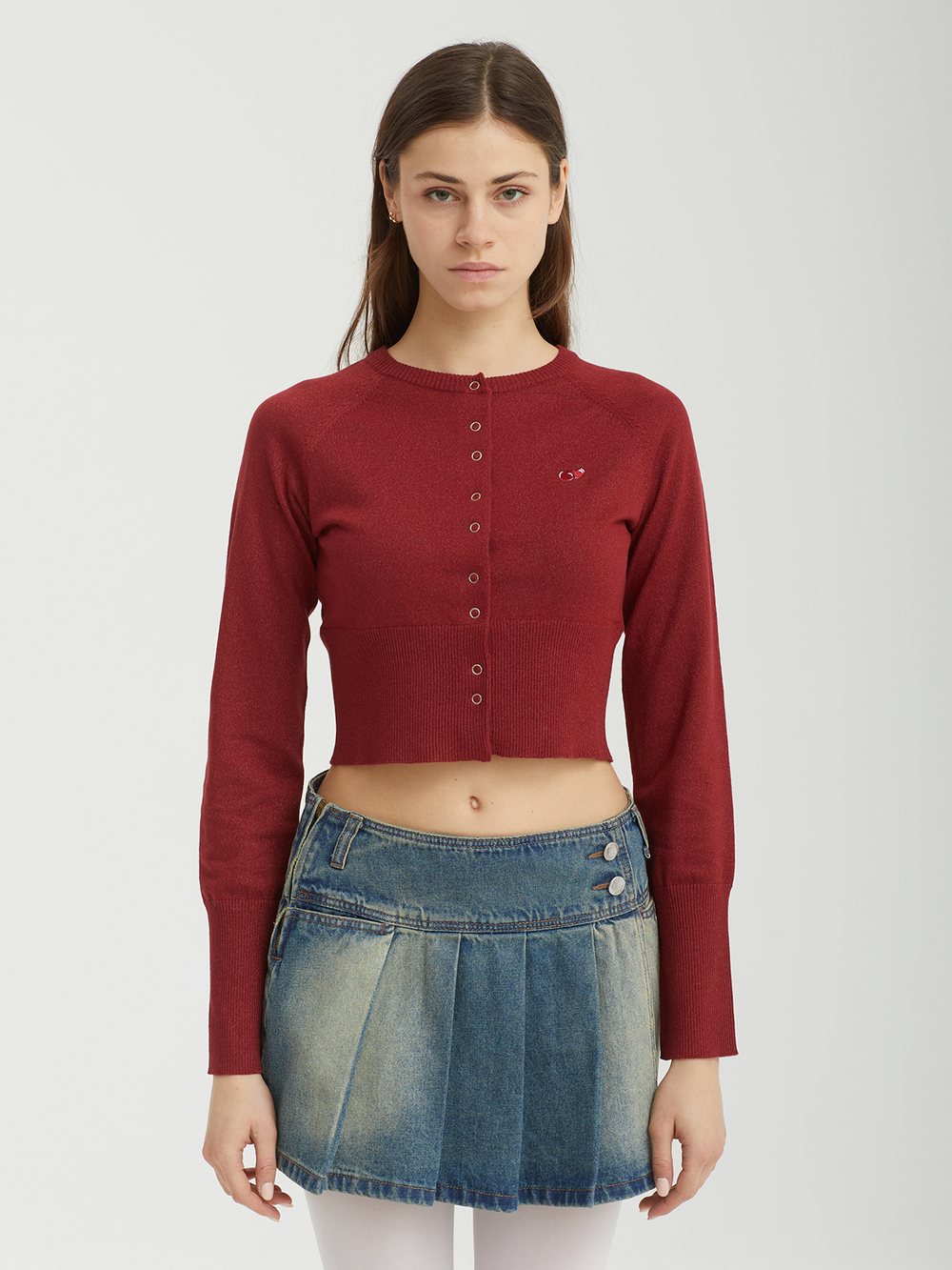 Женский Кардиган Small Cherry Snap Point Slim