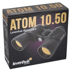 Бинокль Levenhuk Atom 10x50 - коробка и упаковка