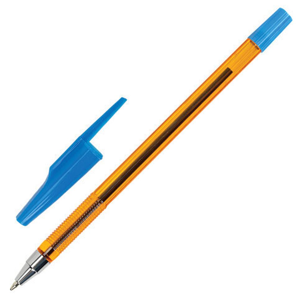 Ручка шариковая STAFF AA-927 ORANGE, 1шт, СИНЯЯ, корпус тонированный оранжевый, узел 0,7 мм, линия письма 0,35 мм, 144075