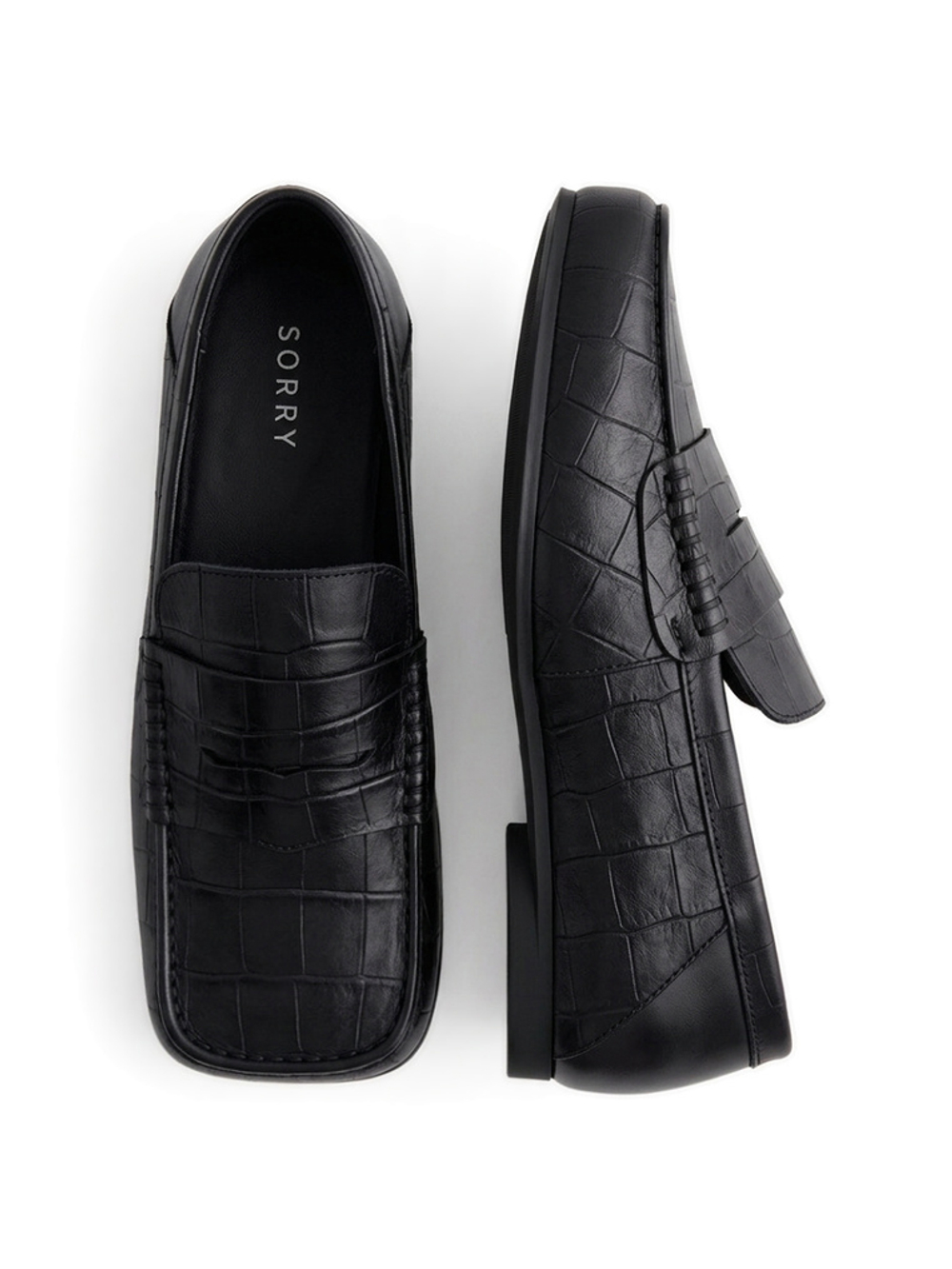 loafer croco noir