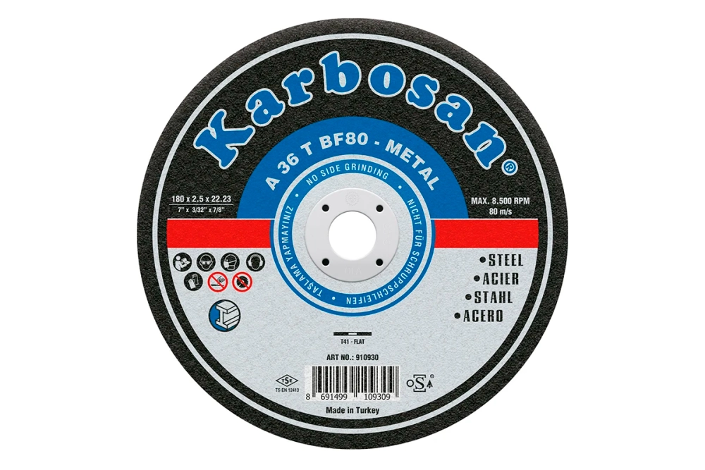 Диск отрезной по металлу Karbosan 180х2,5х22 мм