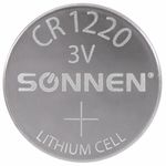 Батарейка литиевая SONNEN Lithium CR1220 "таблетка, дисковая, кнопочная" 1 шт., блистер, 455597