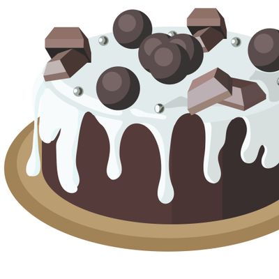 шоколадный торт на белом фоне