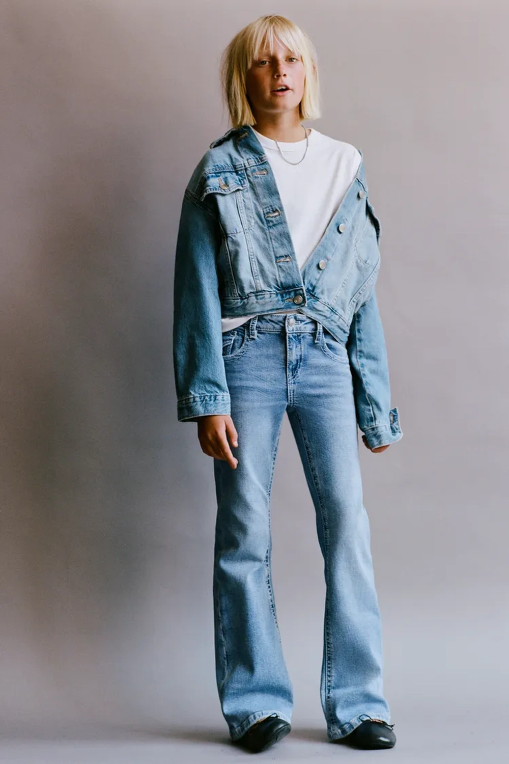 ZARA ДЖИНСЫ FLARE, СИНИЙ