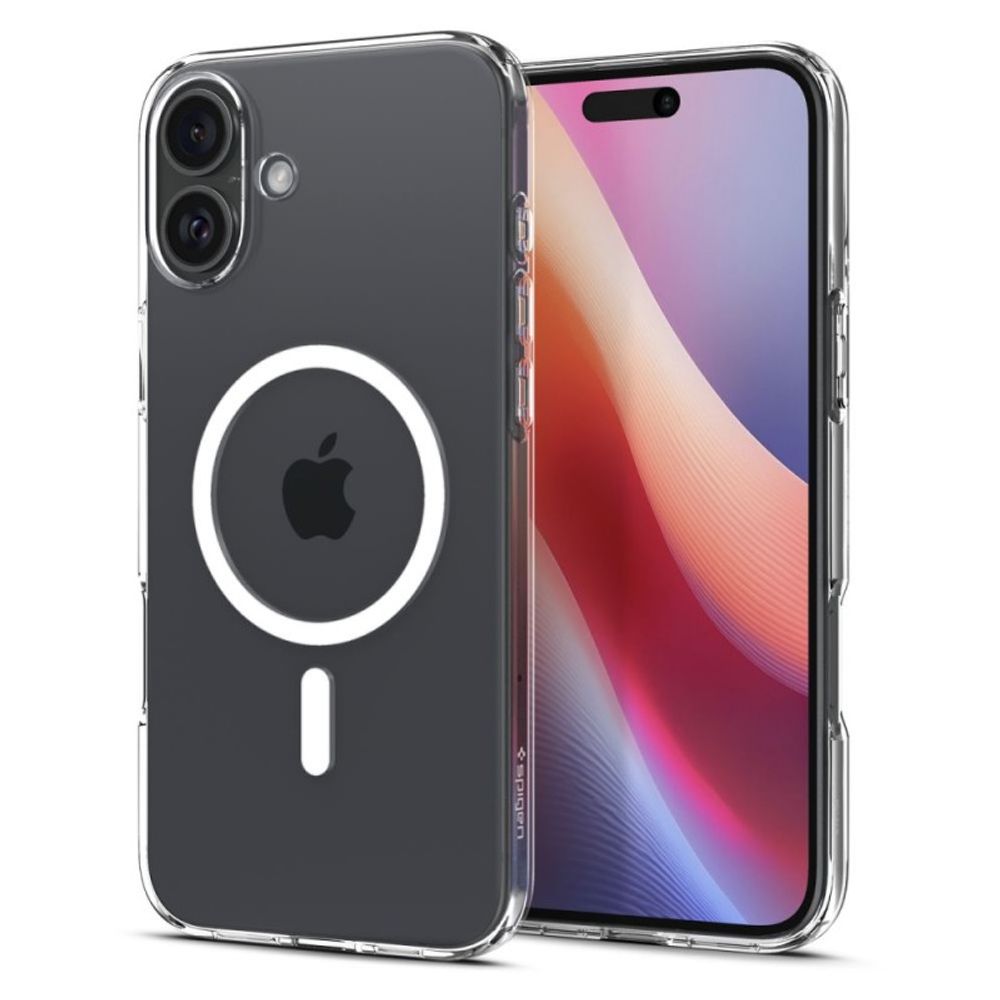 Чехол Spigen Liquid Crystal Mag с MagSafe для iPhone 16 Crystal Clear