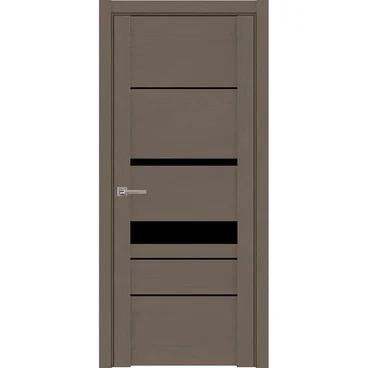 Межкомнатная дверь UniLine Soft touch 30023 софт тортора с чёрным стеклом