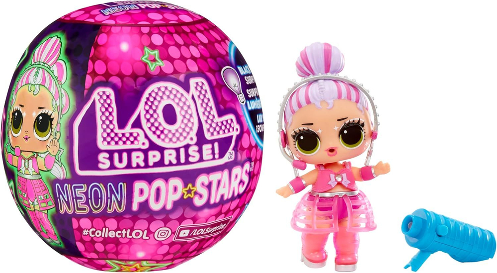 Игрушка в шаре ЛОЛ Сюрприз Неон Поп Старс Тотс 120674EUC | L.O.L. Surprise Neon Pop Stars Tots | кукла-сюрприз  | 4+
