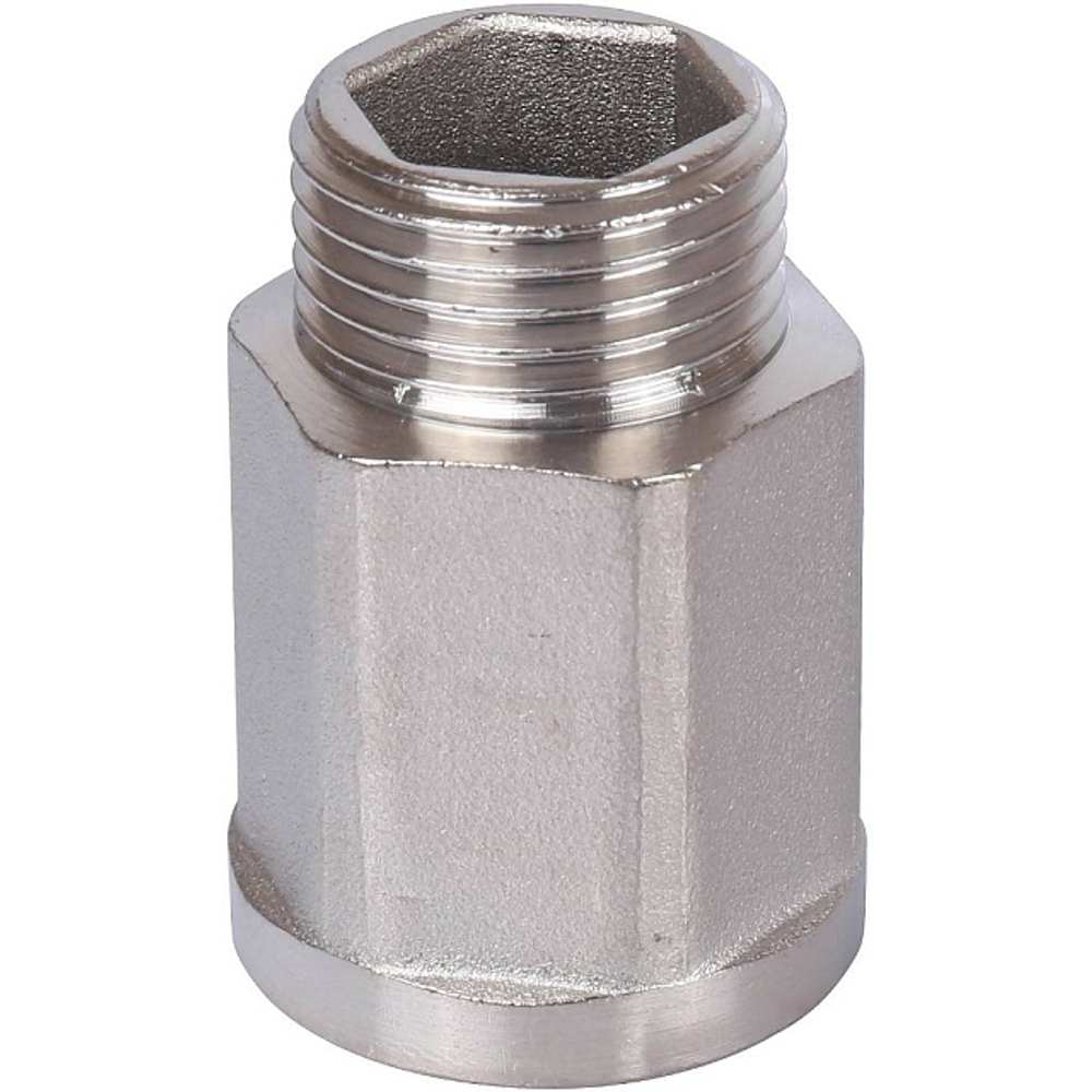 Удлинитель шестигранный STOUT SFT 0055 - 1/2" x 1/2" (НР/ВР, латунь никелированная)