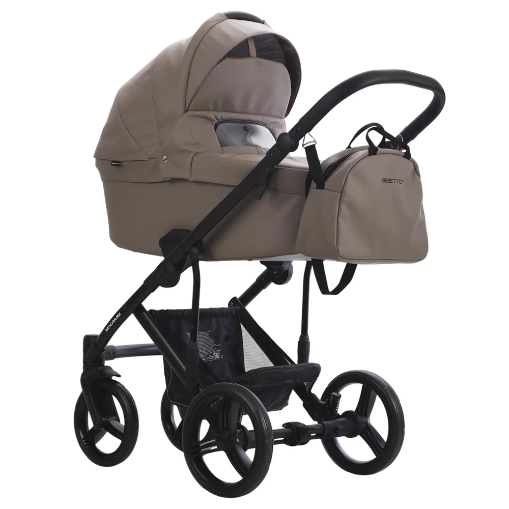 Коляска 2в1 Bebetto MAGNUM LIGHT PRO light pro 05 (т.бежевая кожа)
