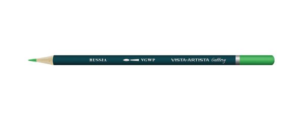 Карандаш акварельный художественный заточенный, 6 шт, 625 Изумрудно-зеленый светлый (Emerald green light), Vista-Artista Gallery VGWP