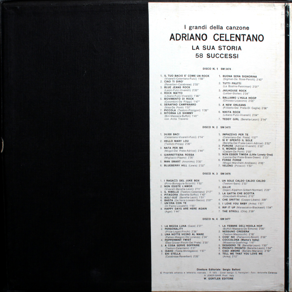 Adriano Celentano / La Sua Storia (58 Successi) (4LP)