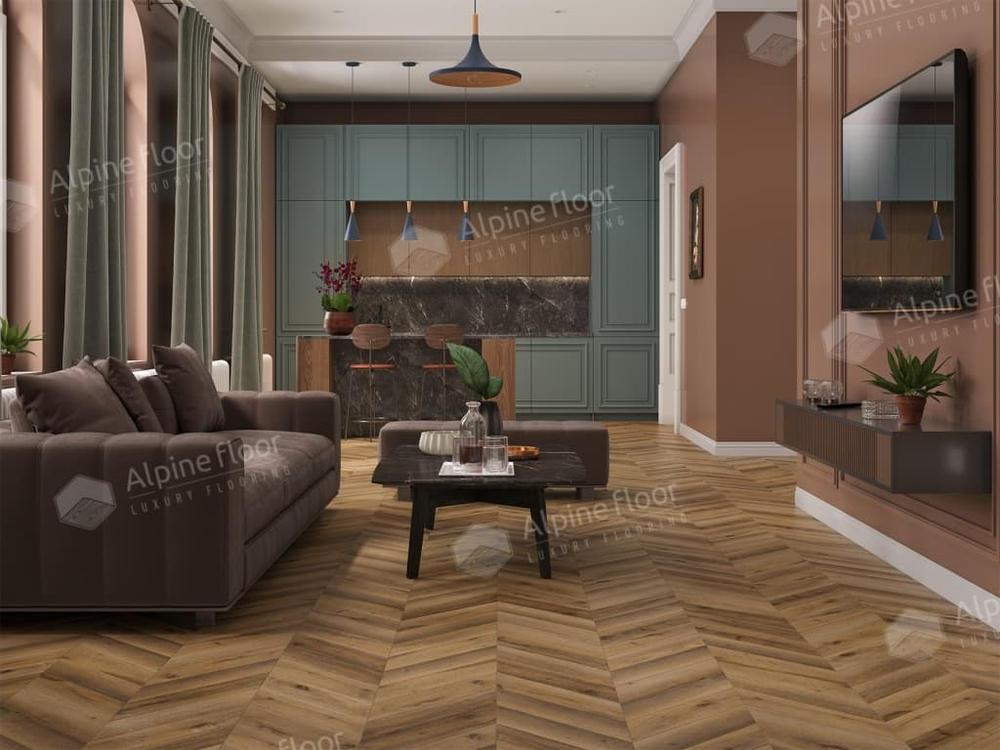 Ламинат Alpine Floor Chevron Art 12 мм Дуб Килиманджаро 1.232 м2