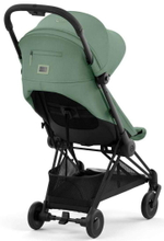 Коляска Cybex Coya Matt Black Frame Cloud G i-Size Almond Beige Plus Leaf Green с дождевиком