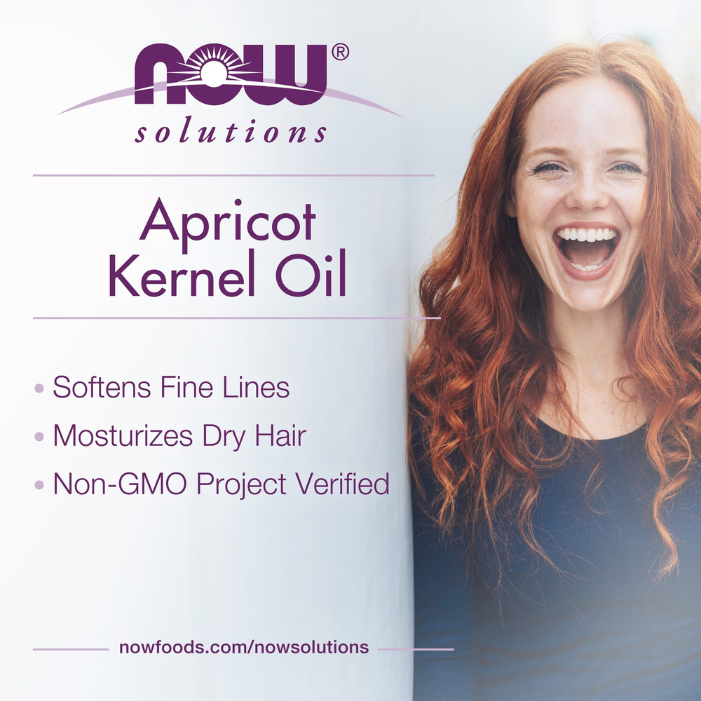 NOW Foods, Solutions, абрикосовое масло, 16 жидких унций (473 мл)
