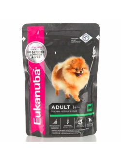 EUK Dog пауч 100г*6шт Для собак (Говядина, курица, ягненок)
