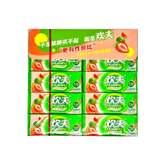 Жевательная резинка HUANFU с арбузно-клубничным вкусом, 24г (Китай)