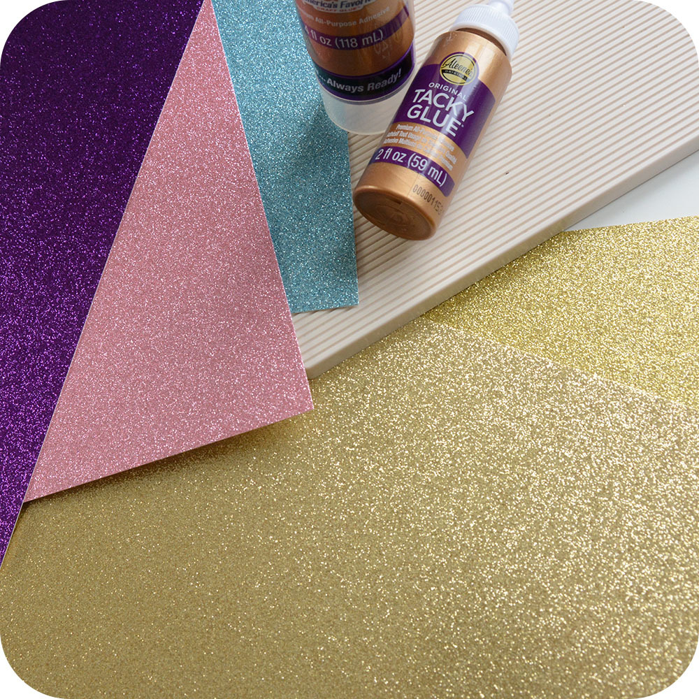 Кардсток с глиттером American Crafts Glitter Cardstock 12"X12", GRAPE