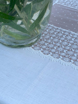 Скатерть 180x300 и 12 салфеток Palombella Guinone Elite сливочные
