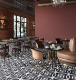 Staro Carpets Pre-cut Rondo Grey Black Joint 60x60