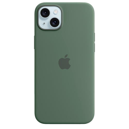 Силиконовый чехол с поддержкой MagSafe Apple Silicone Case для iPhone 15 Plus, Cypress (Кипарис)